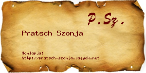 Pratsch Szonja névjegykártya